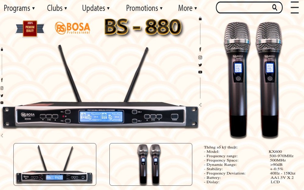 Micro Karaoke Không Dây BOSA BS880