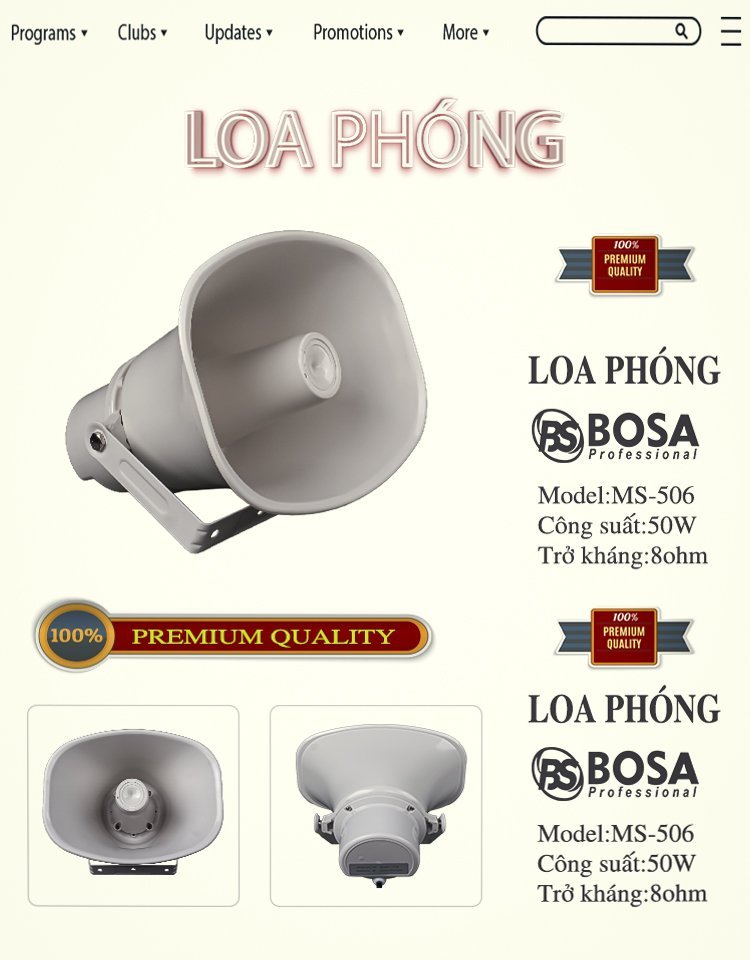 LOA PHÓNG THANH BOSA MS506