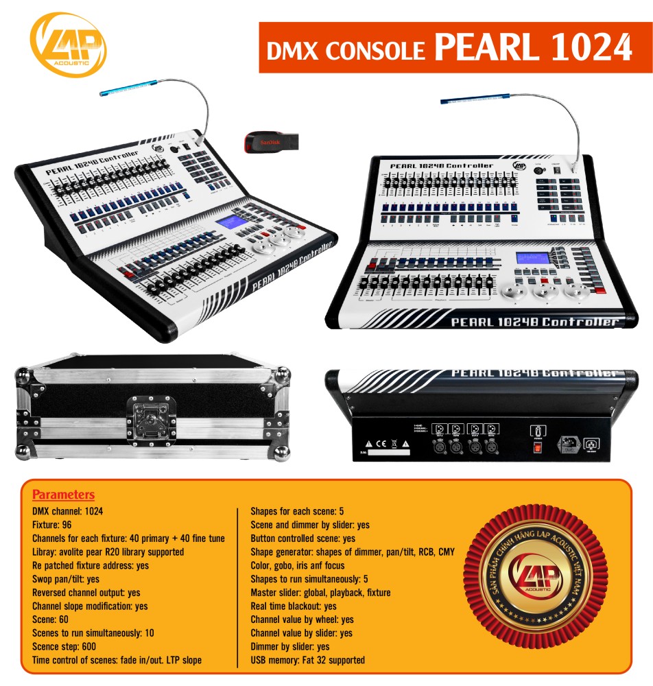 MIXER ĐÈN LAP ACOUSTIC 1024