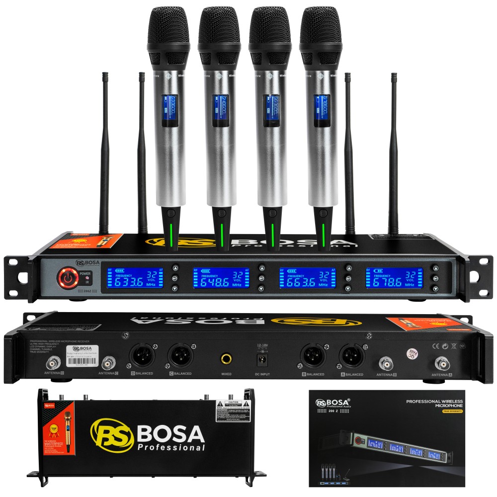 MICRO KHÔNG DÂY BOSA 200Z - 4 MIC